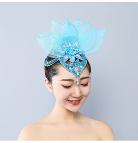 Flamenco paso double Opening dance headdress for women girls chinese folk performance dance hair accessories classical dance headwear